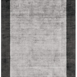 Ковёр ручной набивки (Индия), арт-шёлк BLADE BORDER RUG (ASIATIC(London))  - 240x240x8 (BLAB_RN_CHARCOAL SILVER)