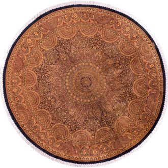 Ковёр ручной работы (Иран), шёлк QOM (MOURO INTERTRADE)  - 350x350x3 (QOM_IR_11-264-IR(Round))