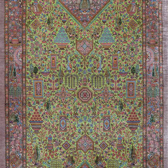 Ковёр ручной работы (Иран), шёлк QOM (MOURO INTERTRADE)  - 70x215x3 (QOM_IR_14-114-IR JAMSHIDI)