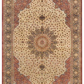 Ковёр ручной работы (Иран), шёлк QOM "AD" (MOURO INTERTRADE)  - 197x306x3 (QAD_IR_6347-IR)