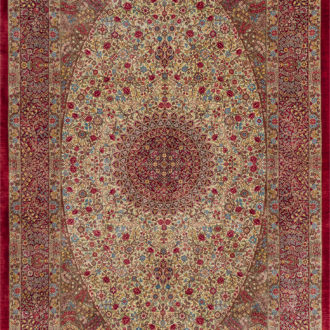Ковёр ручной работы (Иран), шёлк QOM (MOURO INTERTRADE)  - 101x158x3 (QOM_IR_10-325/S-IR)