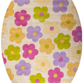 Ковёр ручной набивки (Индия), хлопок HAPPY DAY (MARWAR)  - 200x300x10 (HAP_RN_1O9-01-MLT(Oval))