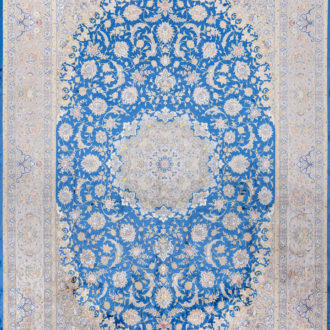 Ковёр из шёлка Иран MASTERPIECE QUM (SPERLOUS CARPETS)  - 200x300x5 (MAQU_M_003-22-TABRIZ BLUE-OLIVE)