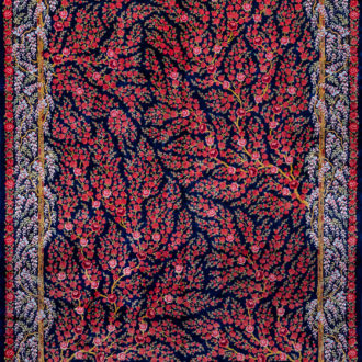 Ковёр из шёлка Иран MASTERPIECE QUM (SPERLOUS CARPETS)  - 202x303x5 (MAQU_M_018-21-HERMES NAVY ROSE)
