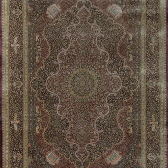 Ковёр ручной работы (Иран), шёлк QOM (FARCO)  - 200x310x3 (QOM_IR_10-514-IR)
