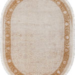Ковёр ручной работы (Индия), шерсть KING OF AGRA (RAJPUT CARPETS)  - 172x238x8 (RAJ14_R_RO8-IVR-GLD(Oval))