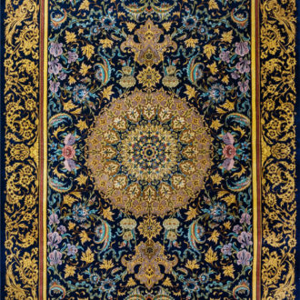 Ковёр ручной работы (Иран), шёлк QOM (MOURO INTERTRADE)  - 100x150x3 (QOM_IR_12-452/S-IR)