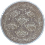 Ковёр ручной работы (Индия), шерсть KING OF AGRA (RAJPUT CARPETS)  - 249x249x8 (RAJ14_R_NO9-GRY-GRY(Round))