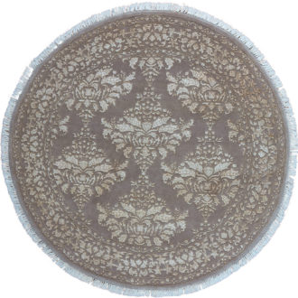 Ковёр ручной работы (Индия), шерсть KING OF AGRA (RAJPUT CARPETS)  - 249x249x8 (RAJ14_R_NO9-GRY-GRY(Round))