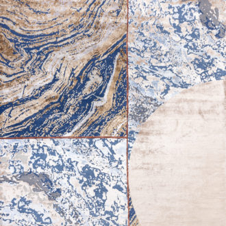 Ковёр ручной работы (Индия), арт-шёлк MARBLE T (TULSI)  - 336x445x8 (MRBL_R_MARBLE-LINES-5-COLOR-3)