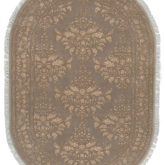 Ковёр ручной работы (Индия), шерсть KING OF AGRA (RAJPUT CARPETS)  - 123x180x8 (RAJ14_R_NO9-GRY-GRY(Oval))