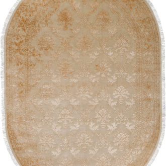 Ковёр ручной работы (Индия), шерсть KING OF AGRA (RAJPUT CARPETS)  - 122x176x8 (RAJ14_R_NO28-CRE-CRE(Oval))
