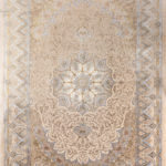 Ковёр из шёлка Иран MASTERPIECE QUM (Katrin)  - 200x300x5 (MAQU_M_026-23-1530A-CREAM-LBLUE Katrin)