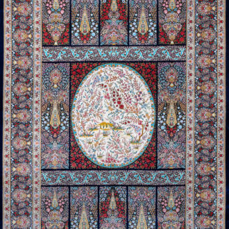 Ковёр из шёлка Иран MASTERPIECE QUM (SPERLOUS CARPETS)  - 198x302x5 (MAQU_M_003-21-EDEN NAVY)