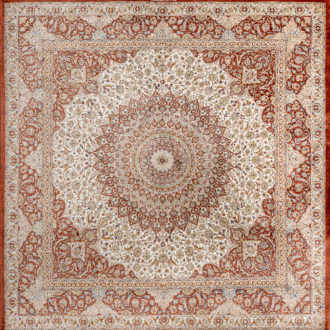 Ковёр ручной работы (Иран), шёлк QOM (FARCO)  - 200x201x3 (QOM_IR_9-197-IR)