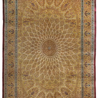 Ковёр ручной работы (Иран), шёлк QOM (FARCO)  - 194x313x3 (QOM_IR_7947-IR)