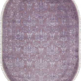Ковёр ручной работы (Индия), шерсть KING OF AGRA (RAJPUT CARPETS)  - 123x179x8 (RAJ14_R_NO55-GRY-GRY 3-1(Oval))