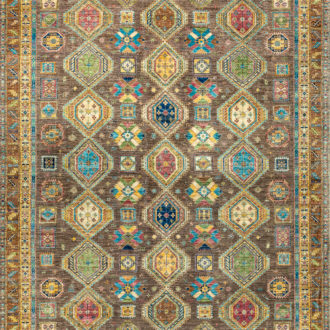 Ковёр ручной работы (Пакистан), шерсть KAZAK ROYAL (SHEENA CARPETS)  - 276x368x4 (KAZR_R_BRN-BRN(276x368))