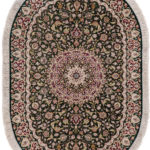 Ковёр ручной работы (Иран), шёлк QUM MM IR (MOURO INTERTRADE)  - 100x150x3 (QUM_IR_14-112-IR NOORI(Oval))