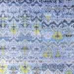 Ковёр ручной работы (Индия), бамбуковый шёлк SILK IKAT (MOURO INTERTRADE)  - 297x434x6 (P26-BLU-MIX_ID119882)