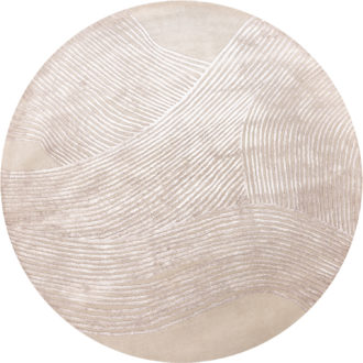 Ковёр ручной работы (Индия), шерсть LINES (TULSI)  - 200x200x6 (LNS_R_LINES-01-BGE(Round))