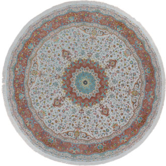 Ковёр ручной работы (Иран), шерсть TABRIZ 40 (MOURO INTERTRADE)  - 400x400x4 (T40_IR_14-01-IR(Round))