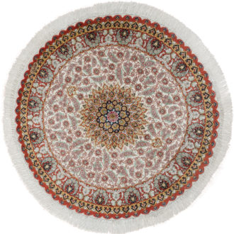 Ковёр ручной работы (Иран), шёлк QOM (MOURO INTERTRADE)  - 97x97x3 (QOM_IR_9-210-IR(Round))