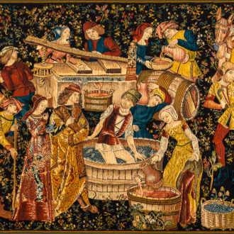 Ковёр из хлопка Бельгия FLANDERS ГОБЕЛЕН (MOURO INTERTRADE)  - 166x215x (FLГ_M_Grapes Harvest Large)