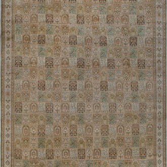 Ковёр ручной работы (Индия), шёлк KASHMIR SILK 24Х24 (MIRZA SONS)  - 306x418x3 (ROYAL TAJ_KAS24XL-2.6/R/2080-3-890-24K8L219)