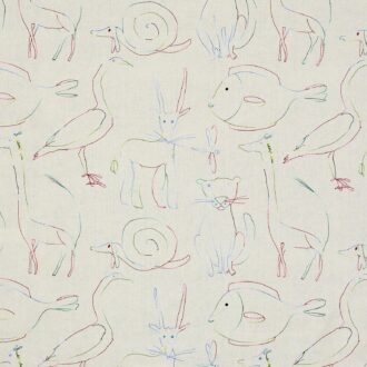 Ткань лён Pierre Frey Bestiaire enchante - Multicolore