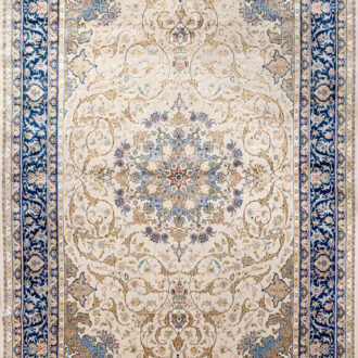 Ковёр - MASTERPIECE QUM от Katrin - 150 x 225 - MAQU_M_032-23-15100-CREAM-BLUE Katrin
