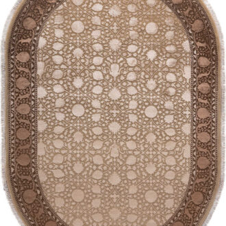Ковёр - KING OF AGRA от RAJPUT CARPETS - 200 x 296 - RAJ14_R_RO11-GLD-BRN(Oval)
