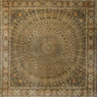 Ковёр - KASHMIR SILK 24Х24 от MIRZA SONS - 243 x 247 - CELING GREEN_KAS24L-2.6/R/1890-3-890-24K8219##