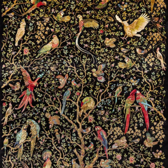 Ковёр - MASTERPIECE QUM от Shahrokh - 97 x 153 - MAQU_M_005-24-DEYLAMAN-Navy-Blue