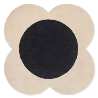 Ковёр Flower Spot Ecru/black 158409 - Orla Kiely - 150 x 150