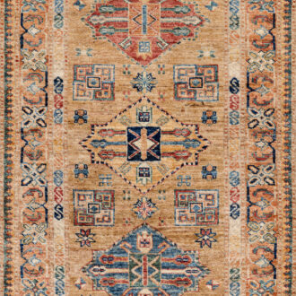 Ковёр - KAZAK ROYAL - SHEENA CARPETS - 85 x 128 см (KAZR_R_BROWN-GOLD(85x128))