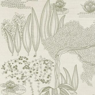 Обои - Casamance - Hasu Ivoire vert de gris - 71360338