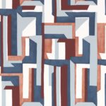 Обои - Casamance - Jazz Marine/Bordeaux - 74481454