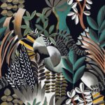 Обои - Casamance - Artemis Noir/Emeraude - 74870304