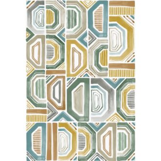 Обои - Casamance - Bogolan Bleu/Vert - 75193988
