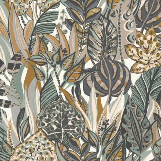 Обои - Casamance - Desirade Blanc / Celadon - 75510610