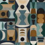 Обои - Casamance - Modelage Bleu Celadon - A75564282