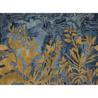 Обои - Casamance - Fleur de Lune Marine/Doré - 75651934