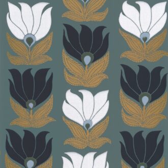 Обои - Casamance - Dauphine Vert de gris/doré - 75690814