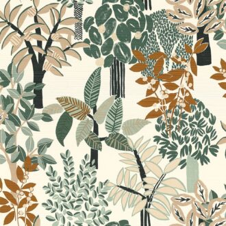 Обои - Casamance - Peradeniya Blanc/emeraude - 75940202