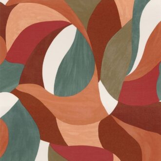 Обои - Casamance - Mandorla Orange brulée/vert impérial - 76200304