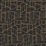 Обои - Casamance - Cinétique Anthracite Doré - 76293058