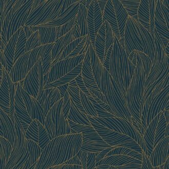 Обои - Casamance - Hosta Marine/doré - 76602752