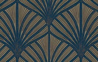 Обои - Casamance - Nereides Bleu roi/doré - 76651630
