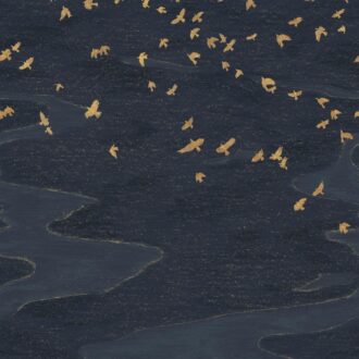 Обои - Casamance - Migration Marine/doré - 76730610